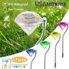4Pcs Solar Garden Light Outdoor Diamond LED Light 7-Color Changing IP65 Waterproof Pathway Stake Decorative Lamp for Garden Patio Yard Walkway