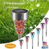 6Packs Solar Garden Lights Outdoor Solar Pathway Lights IP44 Water-resistant Landscape Lights 8Hrs Lawn Lamps for Yard Driveway Walkway