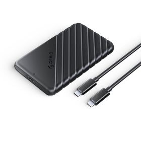 USB C Hard Drive Enclosure With USB C To C Cable For 2.5 Inch SATA SSD HDD 6Gbps External Hard Drive Case Tool-Free With UASP For MacBook Pro Air