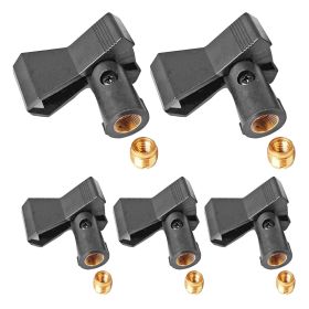 5 Core Microphone Mic Clip Holder for Mic Stand 5Pcs Universal Adjustable with 5/8" Male to 3/8" Female Screw Adapter Suitable for Handheld Micro