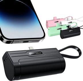 PowerKey – Keychain 2 in 1 Power Bank With Dual Charging Cord - Black