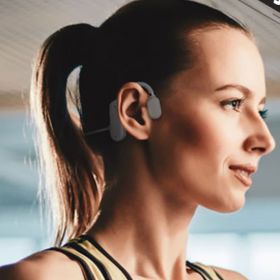 Open Ear Induction Stereo Wireless Headphones - GRAY