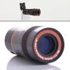 Telephoto PRO Clear Image Lens Zooms 8 times closer! For all Smart Phones & Tablets with Camera - Black/Red