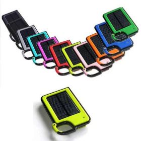 Clip-on Tag Along Solar Charger For Your Smartphone - Lime Green
