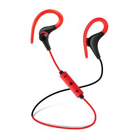 Wireless Headsets V4.1 Sport In-Ear Stereo Headphones Sweat-proof Noise Canceling Earphones Back-Headphone - Red
