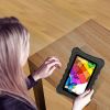 Shock-resistant Silicone Snap-on Case with Stand for 7' Tablets - Black