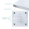Portable USB 3.0 Slim External Optical DVD RW CD Writer Drive Burner Card Reader Player Optical Drives For Laptop PC Windows - Silver