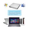 Portable USB 3.0 Slim External Optical DVD RW CD Writer Drive Burner Card Reader Player Optical Drives For Laptop PC Windows - Silver