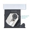 Portable USB 3.0 Slim External Optical DVD RW CD Writer Drive Burner Card Reader Player Optical Drives For Laptop PC Windows - Silver