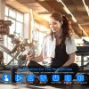 Wireless Neckband Headphones V4.2 Sweat-proof Sport Headsets Earbuds In-Ear Magnetic Neckbands Stereo Earphone - Black