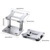Laptop Stand Adjustable Aluminum Alloy Notebook Tablet Stand Up to 17 Inch Laptop Portable Fold Holder Cooling Bracket Support - Silver