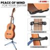 5 Core Guitar Stand Floor Adjustable Heavy Duty w Neck Holder for Acoustic Electric Classic Bass - GSH HD D-BLU - GSH HD D-BLU