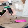 20000mAh Power Bank Ultra-thin External Battery Pack Phone Charger - HotPink