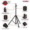 5 Core Speaker Stand Tripod Floor Heavy Duty Adjustable Up to 72 Inch DJ Studio Monitor Stands Pole Mount - SS HD BLK WOB - SS HD 1PK BLK WOB
