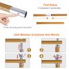 6.5 x 10ft Photo Video Studio Backdrop Background Stand Adjustable Heavy Duty Photography Backdrop Support Stand Set - Gold