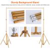 6.5 x 10ft Photo Video Studio Backdrop Background Stand Adjustable Heavy Duty Photography Backdrop Support Stand Set - Gold