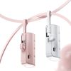 PowerKey – Keychain 2 in 1 Power Bank With Dual Charging Cord - Pink