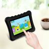Shock-resistant Silicone Snap-on Case with Stand for 7' Tablets - Black