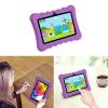 Shock-resistant Silicone Snap-on Case with Stand for 7' Tablets - Purple