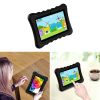 Shock-resistant Silicone Snap-on Case with Stand for 7' Tablets - Black