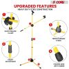 5 Core Mic Stand Floor Height Adjustable Tripod Microphone Stands w Extending Telescoping Boom Arm - MS DBL G - YELLOW