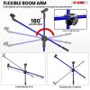 5 Core Mic Stand Floor Height Adjustable Tripod Microphone Stands w Extending Telescoping Boom Arm - MS DBL G - Dark Blue