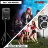 5 Core Speaker Stand Tripod Floor Heavy Duty Adjustable Up to 72 Inch DJ Studio Monitor Stands Pole Mount - SS HD BLK WOB - SS HD 1PK BLK WOB