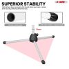 5 Core Mic Stand Floor Height Adjustable Tripod Microphone Stands w Extending Telescoping Boom Arm - MS DBL G - WHITE