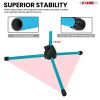 5 Core Mic Stand Floor Height Adjustable Tripod Microphone Stands w Extending Telescoping Boom Arm - MS DBL G - SKY BLUE