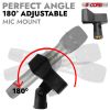 5 Core Microphone Stand 3 Level Height Adjustable 24-67" w Heavy Duty Round Base Floor Mic Stands - MS RBL 3T