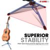 5 Core Guitar Stand Floor Adjustable Heavy Duty w Neck Holder for Acoustic Electric Classic Bass - GSH HD D-BLU - GSH HD D-BLU