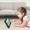 Shock-resistant Silicone Snap-on Case with Stand for 7' Tablets - Black