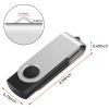 5 Packs Mix Color USB 2.0 Swivel USB Flash Drives Metal Thumb Drive Memory Stick Jump Drive With Lanyard For Storage And Backup - 4GB