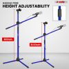 5 Core Mic Stand Floor Height Adjustable Tripod Microphone Stands w Extending Telescoping Boom Arm - MS DBL G - Dark Blue