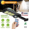 Solar Powered Wall Lights Outdoor 100LED Beads Motion Sensor Lamp IP65 Waterproof 3 Modes Sensor Light W/ Remote Control For Street Front Door Deck