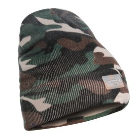Unisex 5 LED Knitted Beanie Winter Warm Hat Camping Jogging Running Cap Headlamp (Optiopn: LEDHeadlampBeanieCamouflage)