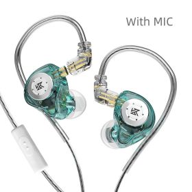 Earphones Bass Earbuds In Ear Monitor Headphones Sport Noise Cancelling HIFI Headset (Color: EDX pro cyan mic, Ships From: China)