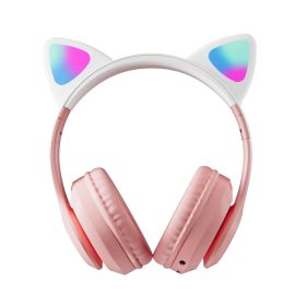 STN-28 cat ear Bluetooth headset manufacturer wholesale cross-border LED luminous cat claw wireless headset (colour: Gradual Toner)