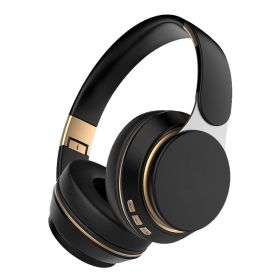 New cross-border popular wireless headset Bluetooth subwoofer stereo plug-in card sports computer headset (colour: black)