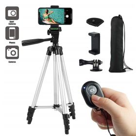 NA-3120 Phone Tripod Stand 40inch Universal Photography for Gopro iPhone Samsung Xiaomi Huawei Phone Aluminum Travel Tripode Par (Color: Package B, Ships From: China)