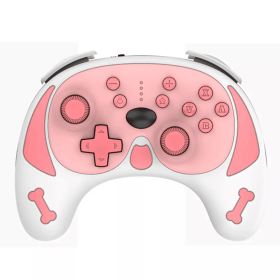 Pug Pro Switch Wireless Joysticks & Game Controllers One Key Wake Up And Turbo Function For NS (Color: Pink&White)
