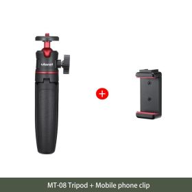 MT-08 DSLR SLR Phone Vlog tripod KIT Cold Shoe Phone Mount Holder for Microphone LED Light Mini Tripod for iPhone 13 Sony (Color: Black MT-08, Ships From: China)