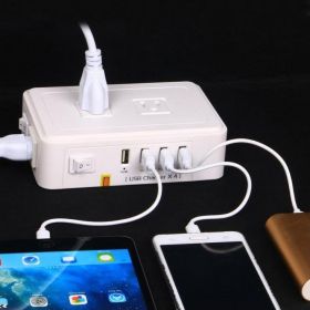 Mix Master Charging Hub For AC And USB Outlets (Color: Black)
