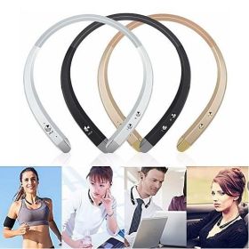 Sonic Halo Bluetooth Neckband Headphones with Microphone (Color: Black)