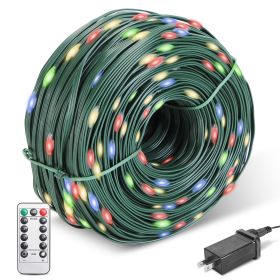 330FT 1000LED String Lights Outdoor Christmas Decoration Lights with Remote IP44 Waterproof 8 Lighting Modes 8 Brightness Timer Plug In Fairy Light Xm (Optiopn: StringLightsColor)