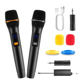 UHF Wireless Microphones Rechargeable Wireless Microphones Metal Handheld Dynamic Mics with 262FT Range for Karaoke Party DJ Wedding Speech Outdoor Ev (Optiopn: 79062WH98)